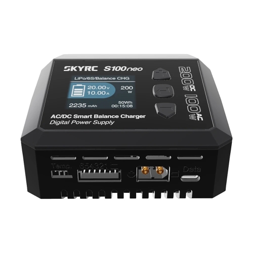 SkyRC S100 neo Smart Balance Charger AC/DC 100W/200W 12A 6S LiPo/LiFe/LiIon/LiHV